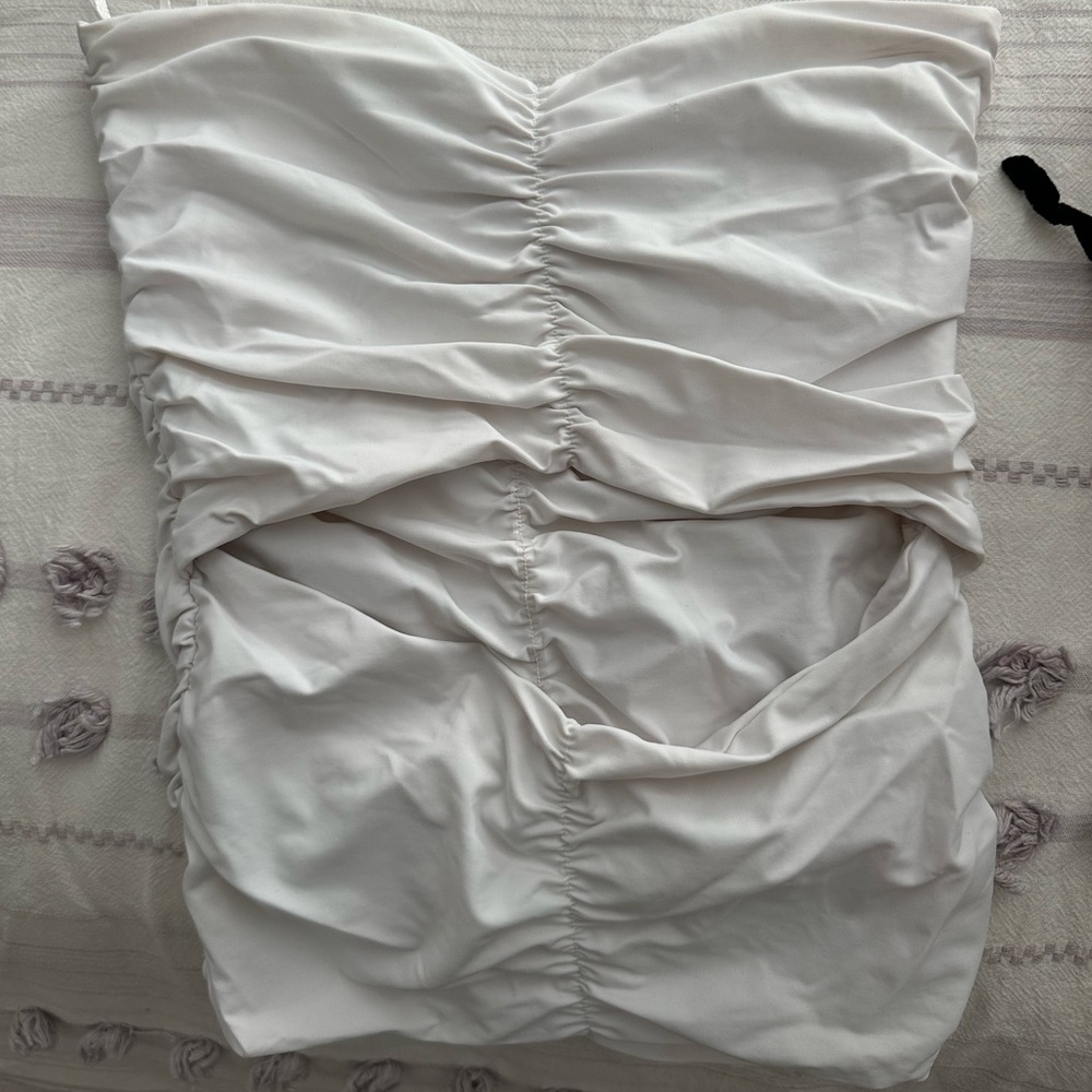 zara white crop top